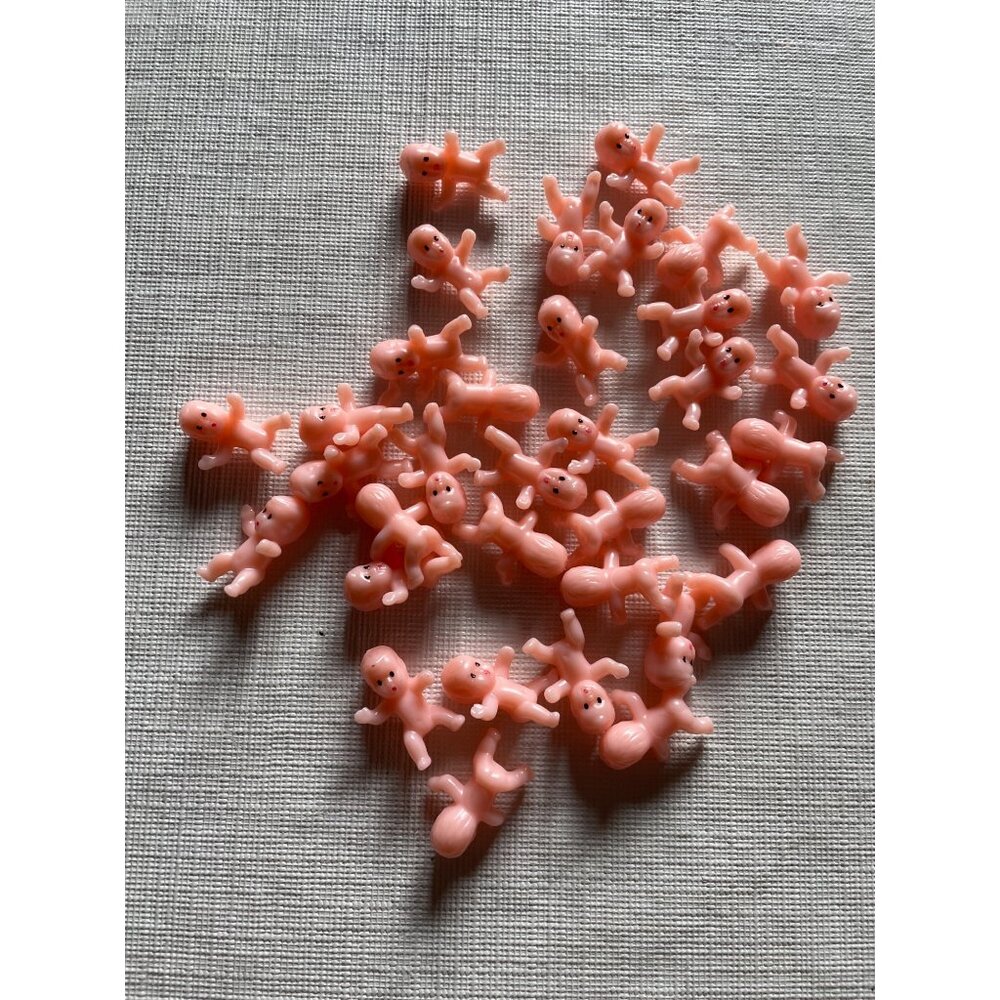 Miniature Plastic Baby Showers Figurines Party Supplies King Cake (34)